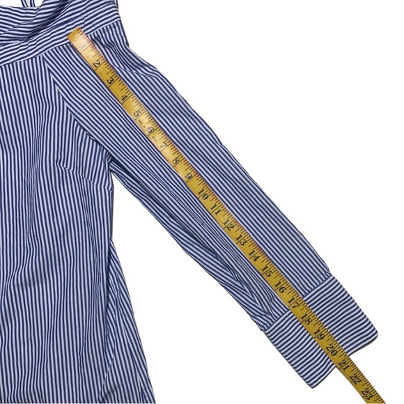 Guest Editor Anthropologie | Women | Off Shoulder Pinstriped Top | Medium - Picture 8 of 15
